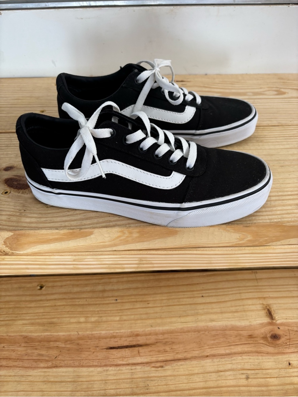 Vans Black and White Low-Top Sneakers